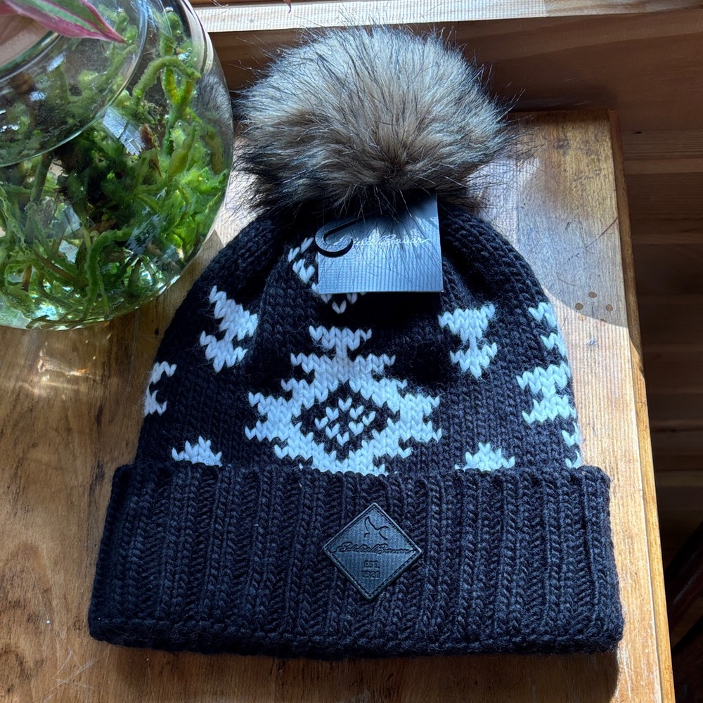 💋NWT Eddie Bauer Pacific Ridge Pom Beanie